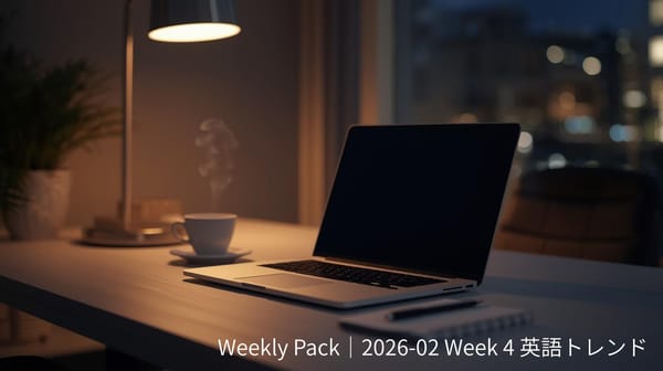 Weekly Pack：英語トレンドウォッチ（2026年2月第4週）